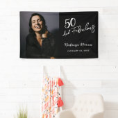 Fifty and Fabulous Photo 50th Birthday Party Banner (Insitu)