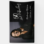 Fifty and Fabulous Photo 50th Birthday Party Banner (Vertikal)