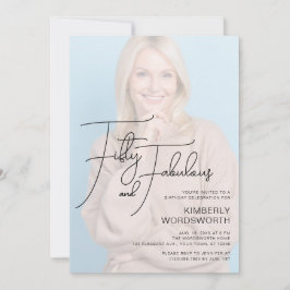 Fifty and Fabulous Photo 50th Birthday Party Einladung