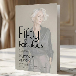 Fifty and Fabulous Photo 50th Birthday Party Einladung