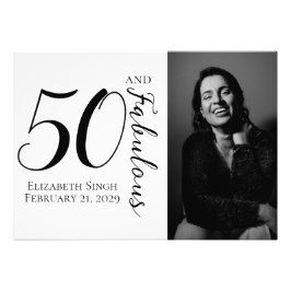 Fifty and Fabulous Photo 50th Birthday Party  Fotodruck