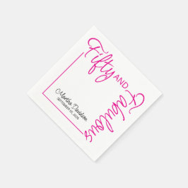 Fifty and Fabulous Photo 50th Birthday Party Poste Serviette