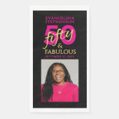 Fifty and Fabulous Photo 50th Birthday Party Serviette (Vorderseite)