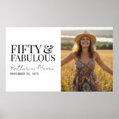 Fifty and Fabulous Photo 50th Birthday  Poster (Vorne)