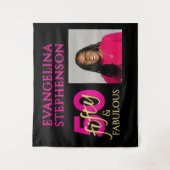 Fifty and Fabulous Photo 50th Birthday Wandteppich (Vorderseite)