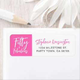 Fifty and Fabulous Pink Script 50th Birthday Party