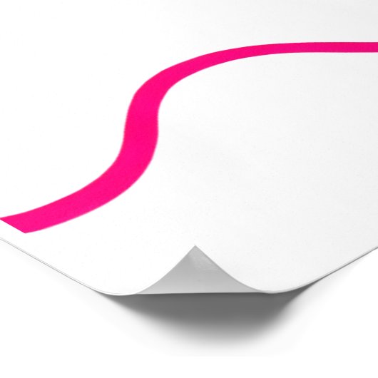 Fifty and Fabulous Pink Script Banner Poster (Ecke)