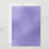 Fifty and Fabulous Purple Script 50th Birthday Einladung (Rückseite)