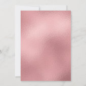 Fifty and Fabulous Rose Gold Script 50th Birthday Einladung (Rückseite)