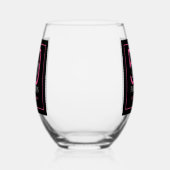 Fifty and Fabulous Script 50th Birthday Weinglas Ohne Stiel (Links)