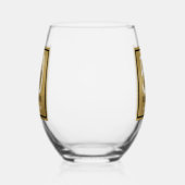 Fifty and Fabulous Script 50th Birthday Weinglas Ohne Stiel (Rechts)