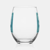 Fifty and Fabulous Script 50th Birthday Weinglas Ohne Stiel (Rechts)