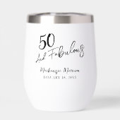 Fifty and Fabulous Script Birthday Party (Rückseite)