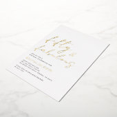 Fifty And Fabulous Script Gold 50th Birthday Party Folieneinladung (Gedreht)