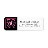 Fifty and Fabulous Script Return Address Labels (Vorne)