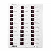 Fifty and Fabulous Script Return Address Labels (Vorne)