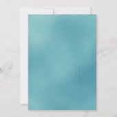 Fifty and Fabulous Teal Script 50th Birthday Einladung (Rückseite)