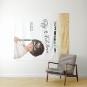 Fifty Birthday custom photo Wandteppich (Beispiel (Horizontal))