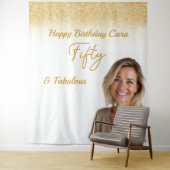 Fifty Birthday custom photo Wandteppich (Beispiel)