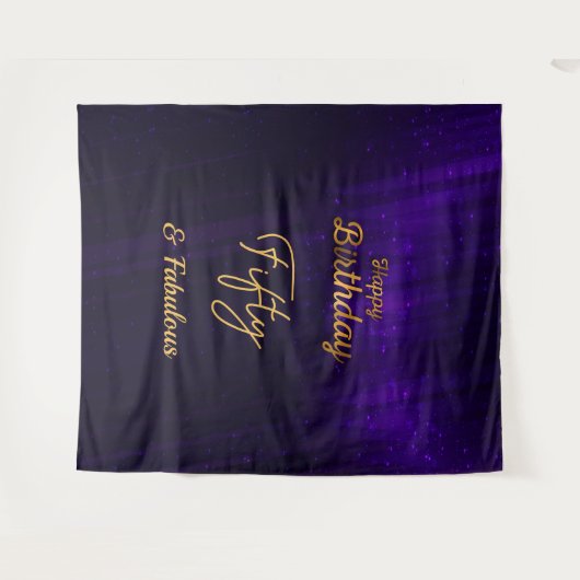 Fifty Birthday  Wandteppich (Vorderseite (Horizontal))