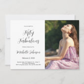 Fifty & Fabulous 50th Birthday Party Einladung (Vorderseite)