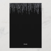 Fifty & Fabulous Black Glam 50th Birthday Einladung (Rückseite)