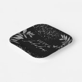 Fifty & Fabulous Black Glam 50th bithday Pappteller (Gewinkelt)