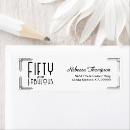 Fifty Fabulous Black White Art Deco 50th Birthday