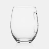 Fifty Fabulous Black White Art Deco 50th Birthday Weinglas Ohne Stiel (Rechts)