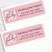 Fifty Fabulous Blush Pink 50th Birthday Address