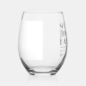 Fifty & Fabulous Chic Art Deco 50th Birthday Weinglas Ohne Stiel (Rechts)