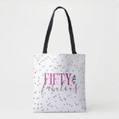 Fifty & Fabulous Confetti Tote Bag Tasche (Vorderseite)