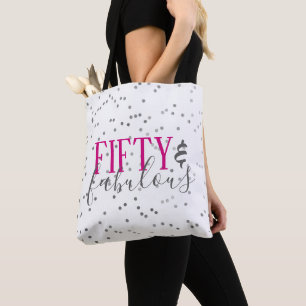 Fifty & Fabulous Confetti Tote Bag Tasche