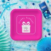 Fifty & FABULOUS! Hot Pink 50th Birthday Party Pappteller (Party)