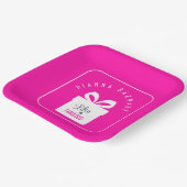 Fifty & FABULOUS! Hot Pink 50th Birthday Party Pappteller (Gewinkelt)