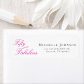 Fifty & Fabulous Pink 50th Birthday Party Invitati (Insitu)
