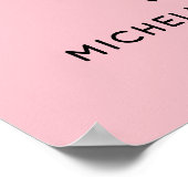 Fifty Fabulous Pink 50th Birthday Welcome Sign Poster (Ecke)