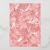 Fifty + Fabulous Pink Tropical 50th Birthday Folieneinladung (Rückseite)