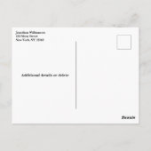 Fifty Modern 50th Birthday Party Photo For Him Postkarte (Rückseite)