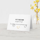 Fifty Years Down Anniversary Card Karte (Gelbe Blume)
