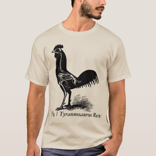 Fig., 1 Tyrannosaurus Rex Hahn-Skelett-Shirt T-Shirt (Vorderseite)