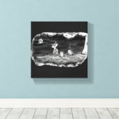 Fig & Blinky Graveyard Stretched Canvas Print Leinwanddruck (Insitu (Holzboden))