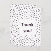 Fig Confetti Wasserfarbpunkte Danke Karte (Vorne/Hinten)