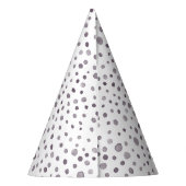 Fig Confetti Watercolor Dots Party Hat Partyhütchen (Rückseite)