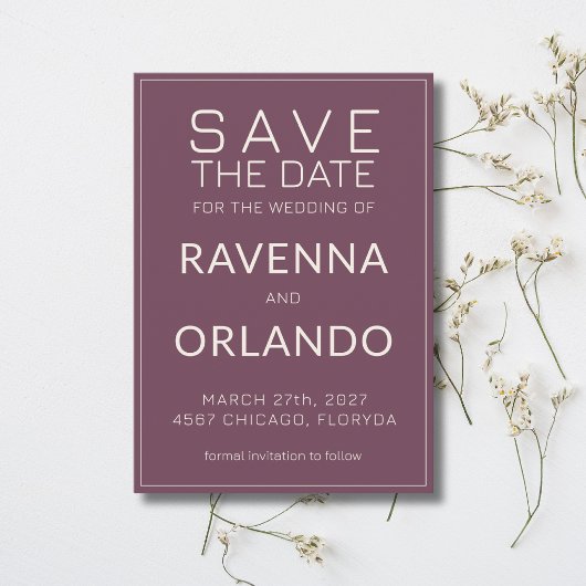 Fig Elfenbein Alte Geld Moderne Hochzeit Save The Date