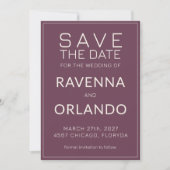Fig Elfenbein Alte Geld Moderne Hochzeit Save The Date (Vorderseite)
