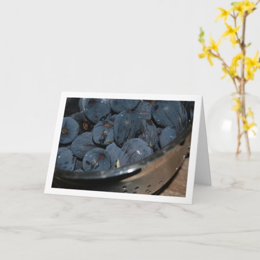 Fig Fruit in Colander Karte (Gelbe Blume)