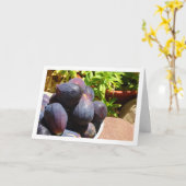 Fig Fruit Portrait Karte (Gelbe Blume)