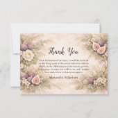 Fig Garden Floral 1st Birthday Dankeskarte (Vorderseite)