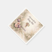 Fig Garden Floral 1st Birthday Serviette (Ecke)